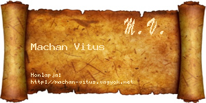 Machan Vitus névjegykártya